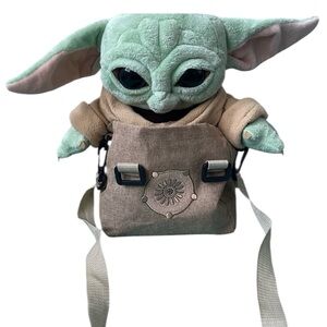 Mattel Star Wars Grogu Plush with Tan Bag